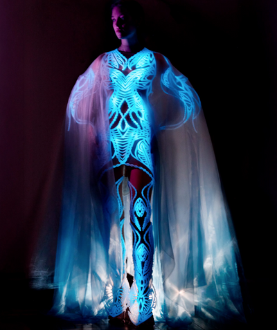 A Living Dress: Fashion Illuminated by Algae.