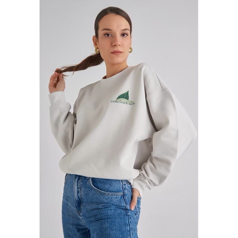 Unisex Ecru Sweatshirt Sour