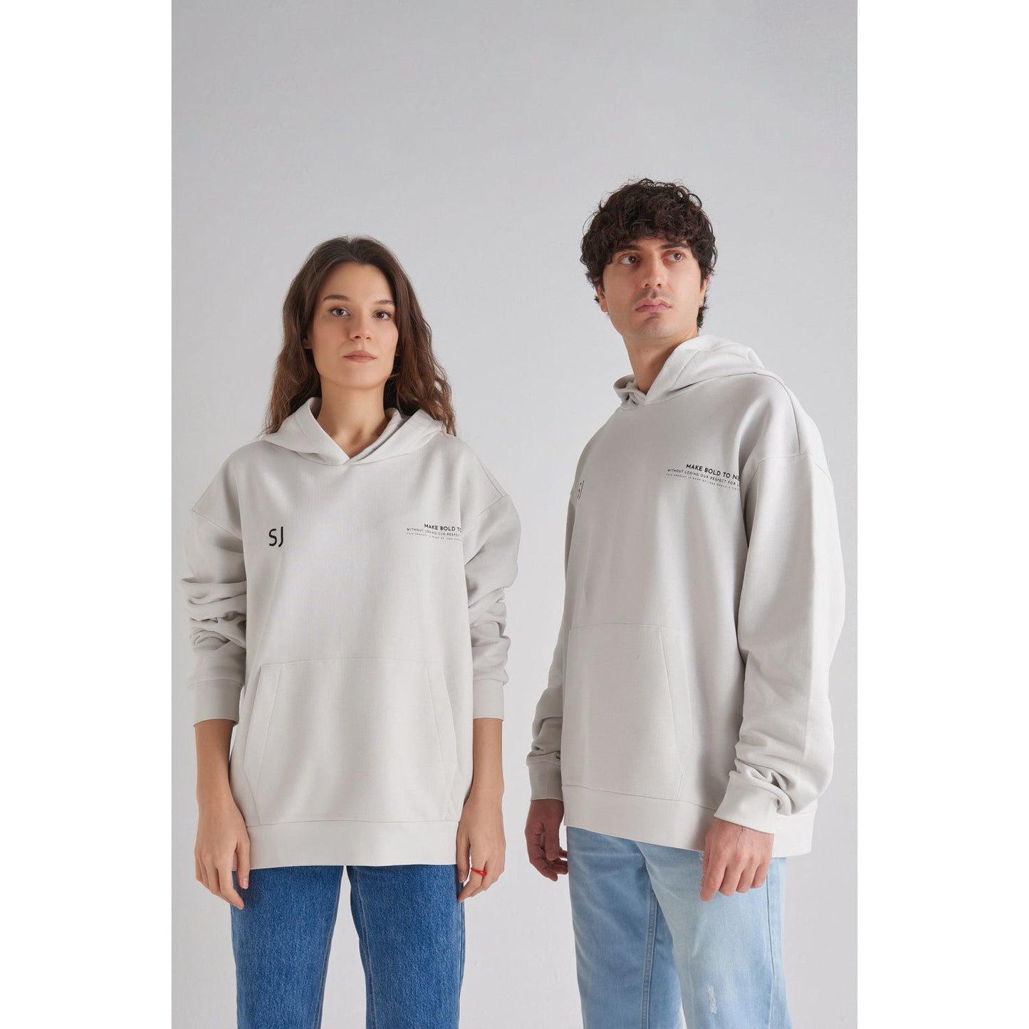 Unisex Ecru Hoodie SJ