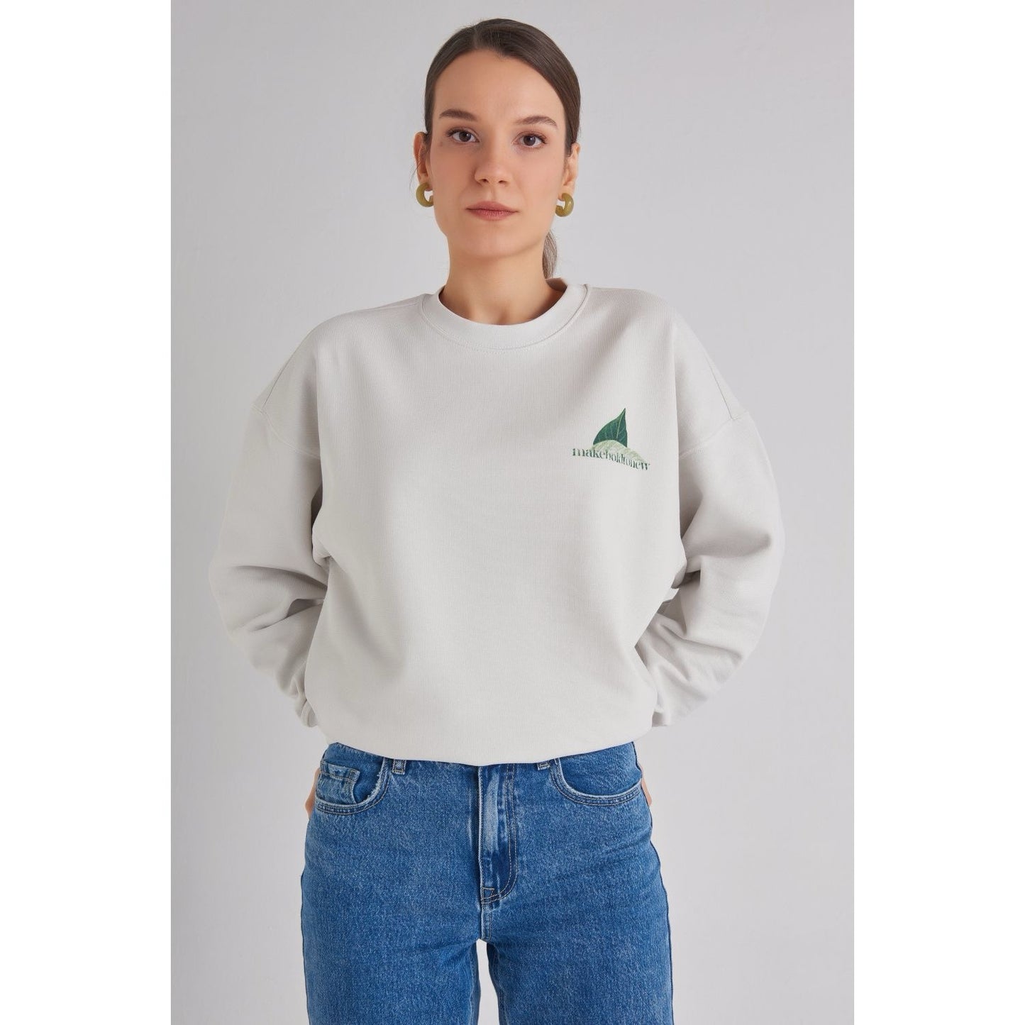 Unisex Ecru Sweatshirt Sour
